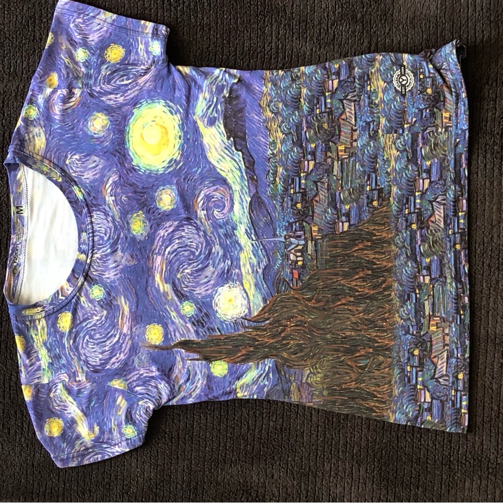 Yizam Van Gogh Starry Night art print t-shirt